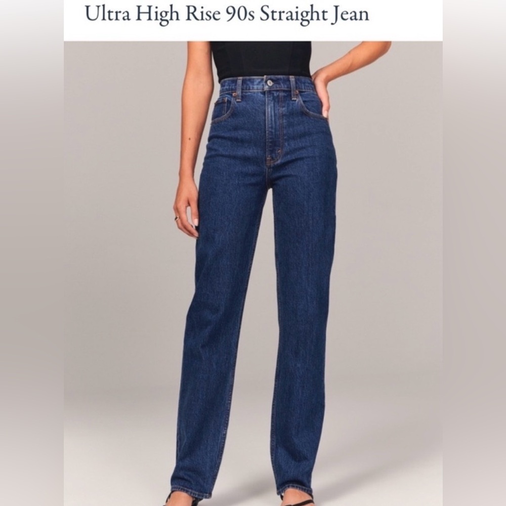 Abercrombie & Fitch 90's Straight Ultra High Rise Jeans Women's 2 curve love